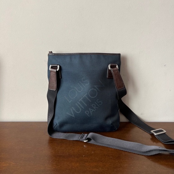 Louis Vuitton Blue Canvas Crossbody Bag